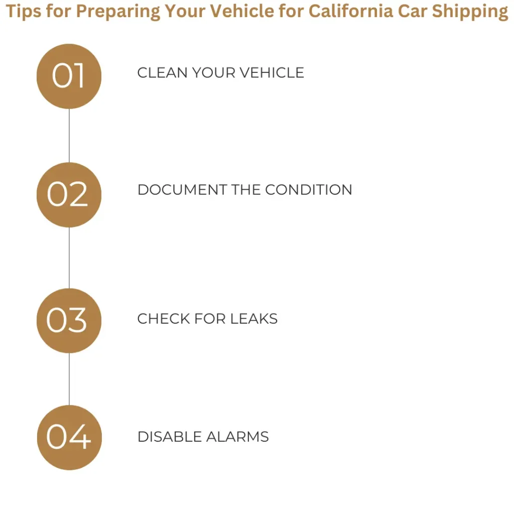 Tips for Preparing Your Vehicle for California Car Shipping