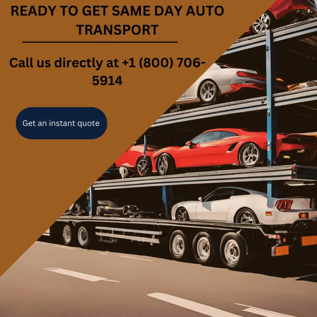 Ready to get same day auto transport services with AG Car Shipping - Call us direct at +1 (800) 706-5914 or get an instant car shipping quote now.